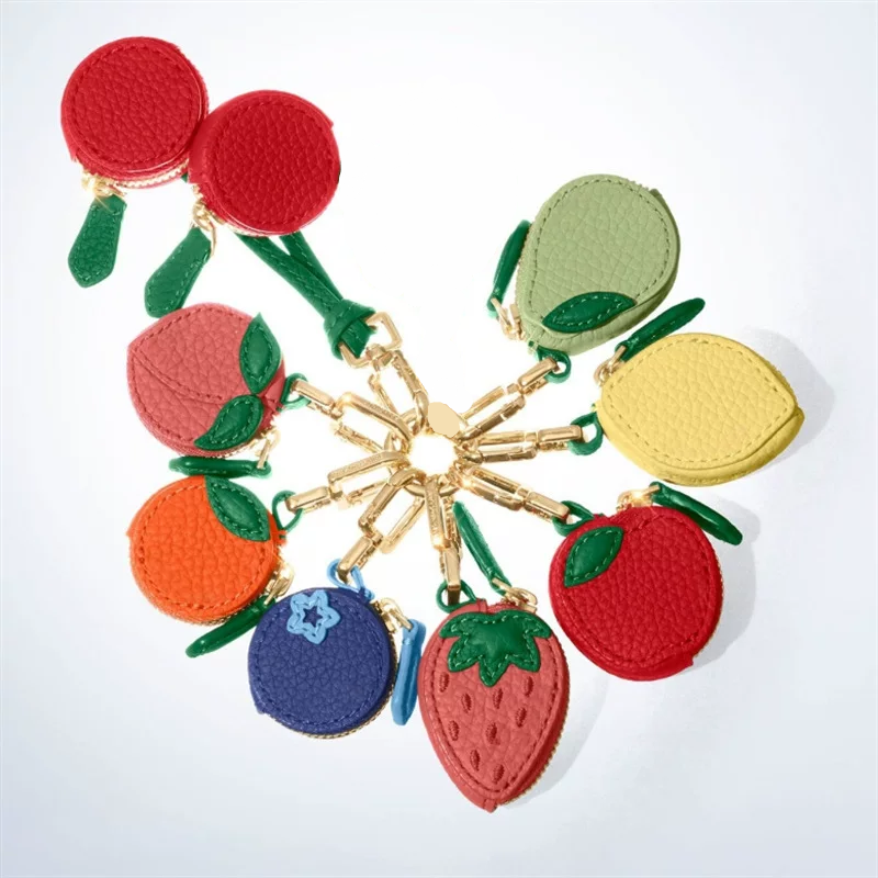 Mini Fruit Handmade Pouch Keychain Charm
