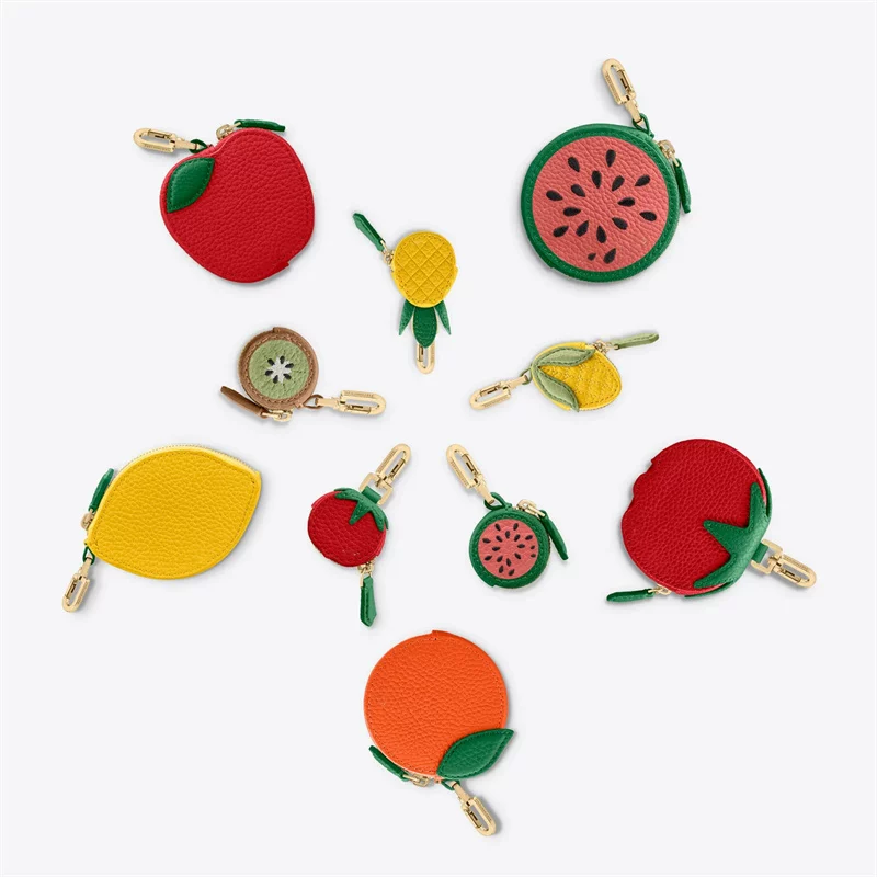Fruit Slice Handmade Pouch Keychain Charm