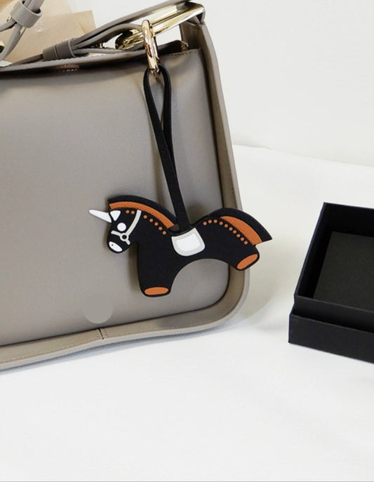 Midnight Stallion Handmade Leather Charm