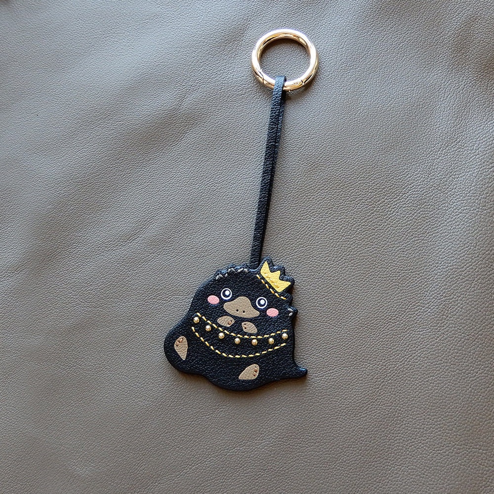 Crown Critter Handmade Leather Charm