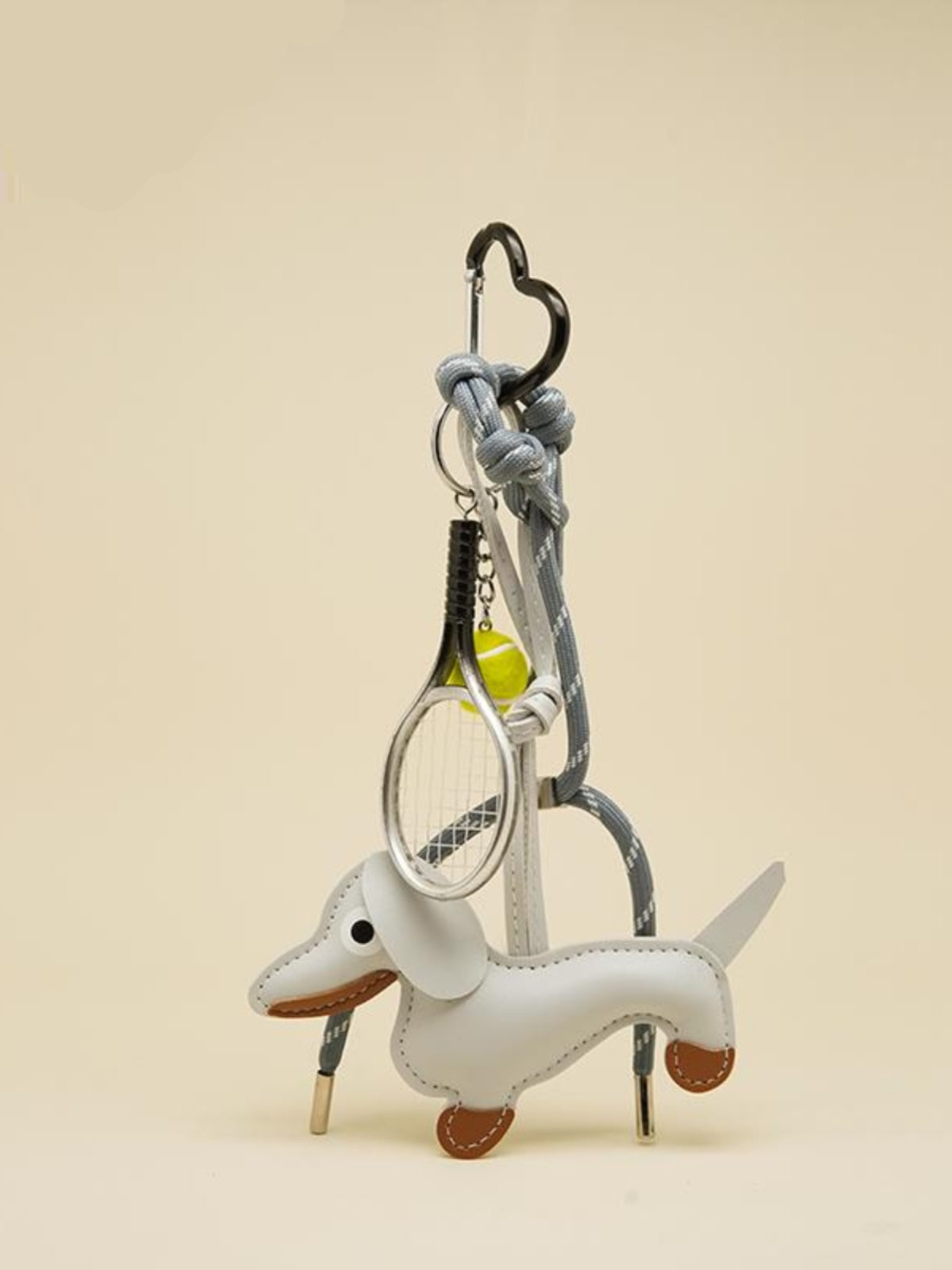 Dachshund Leather Bag Charm