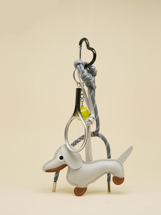 Dachshund Leather Bag Charm