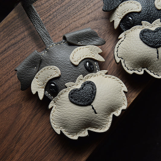 Schnauzer Handmade Leather Charm