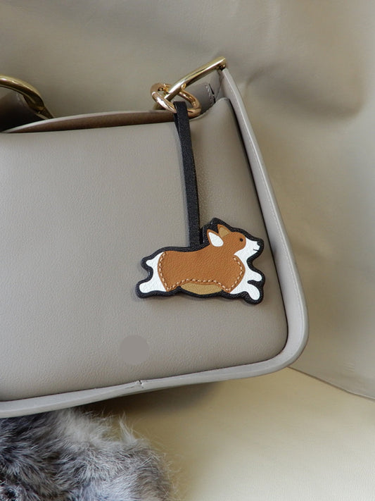 Dash Corgi Handmade Leather Charm