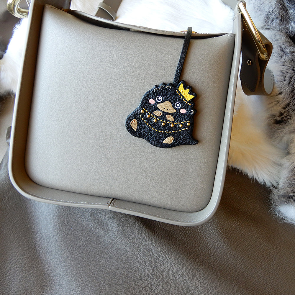 Crown Critter Handmade Leather Charm