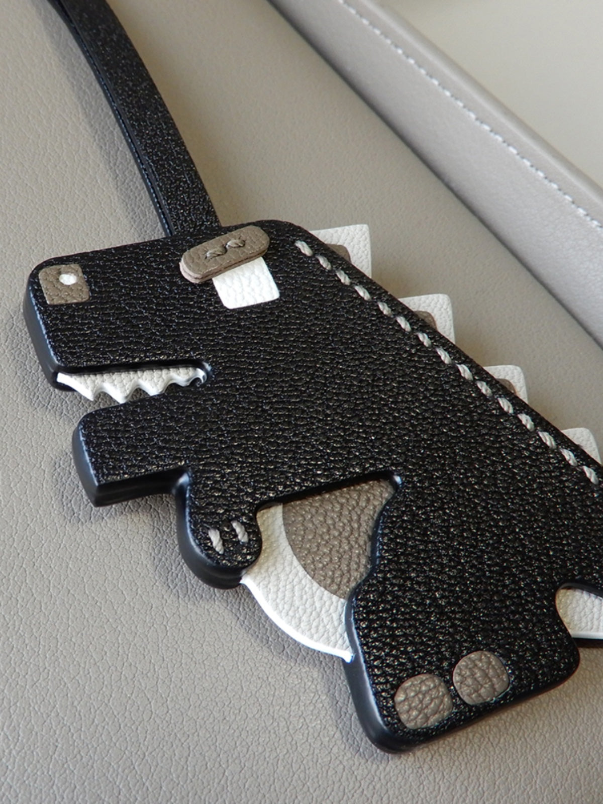 Dino Bite Handmade Leather Charm