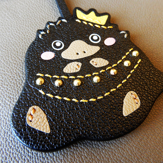 Crown Critter Handmade Leather Charm