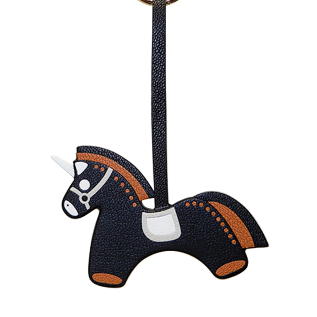 Midnight Stallion Handmade Leather Charm