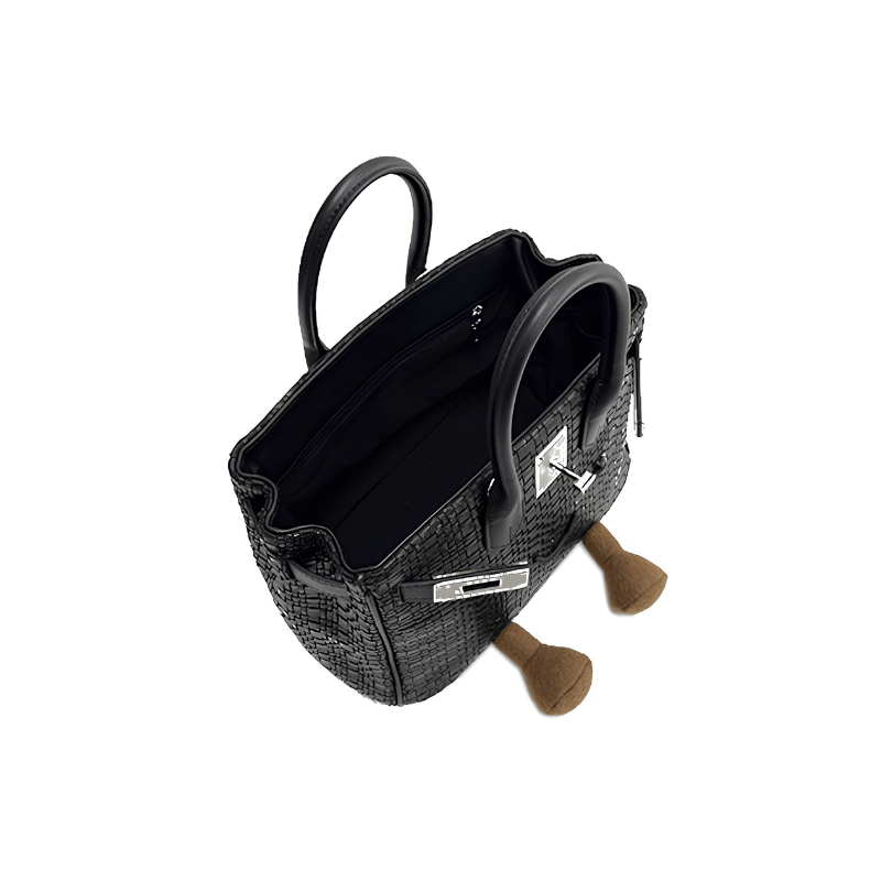 Classic Black Woven Fluff BK Bag