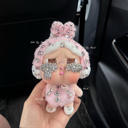 Authentic Pop Mart Crybaby Vinyl Plush Customized with Swarovski Crystals – Handmade Collectible
