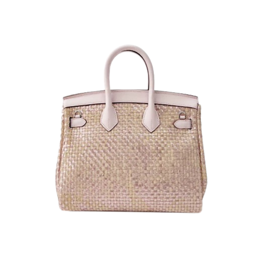 Classic Champagne Woven Fluff BK Bag