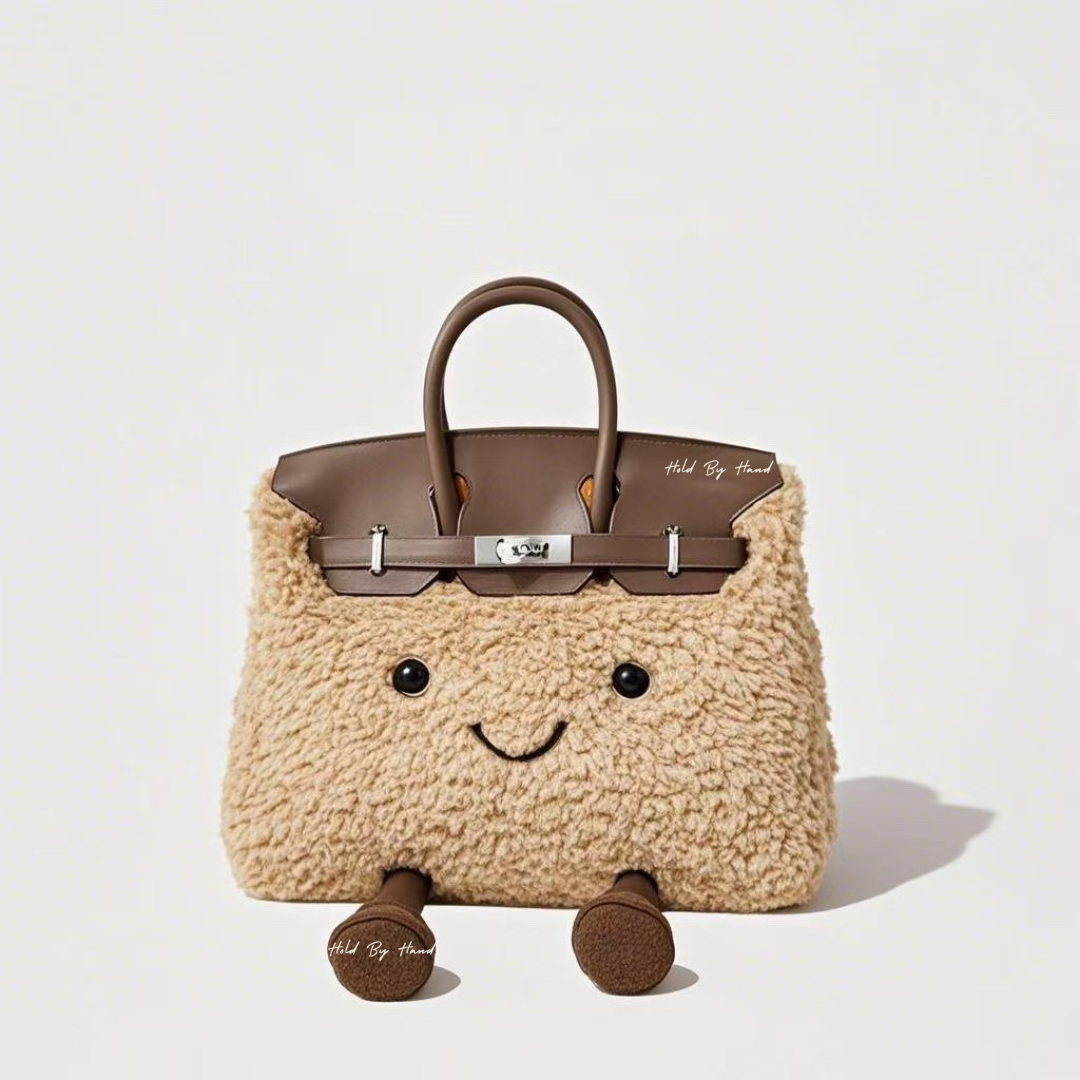 Brown Jellycat Birkin Bag – Hold by Hand