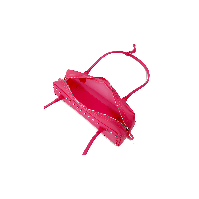 Hot Pink Studded Shoulder Bag