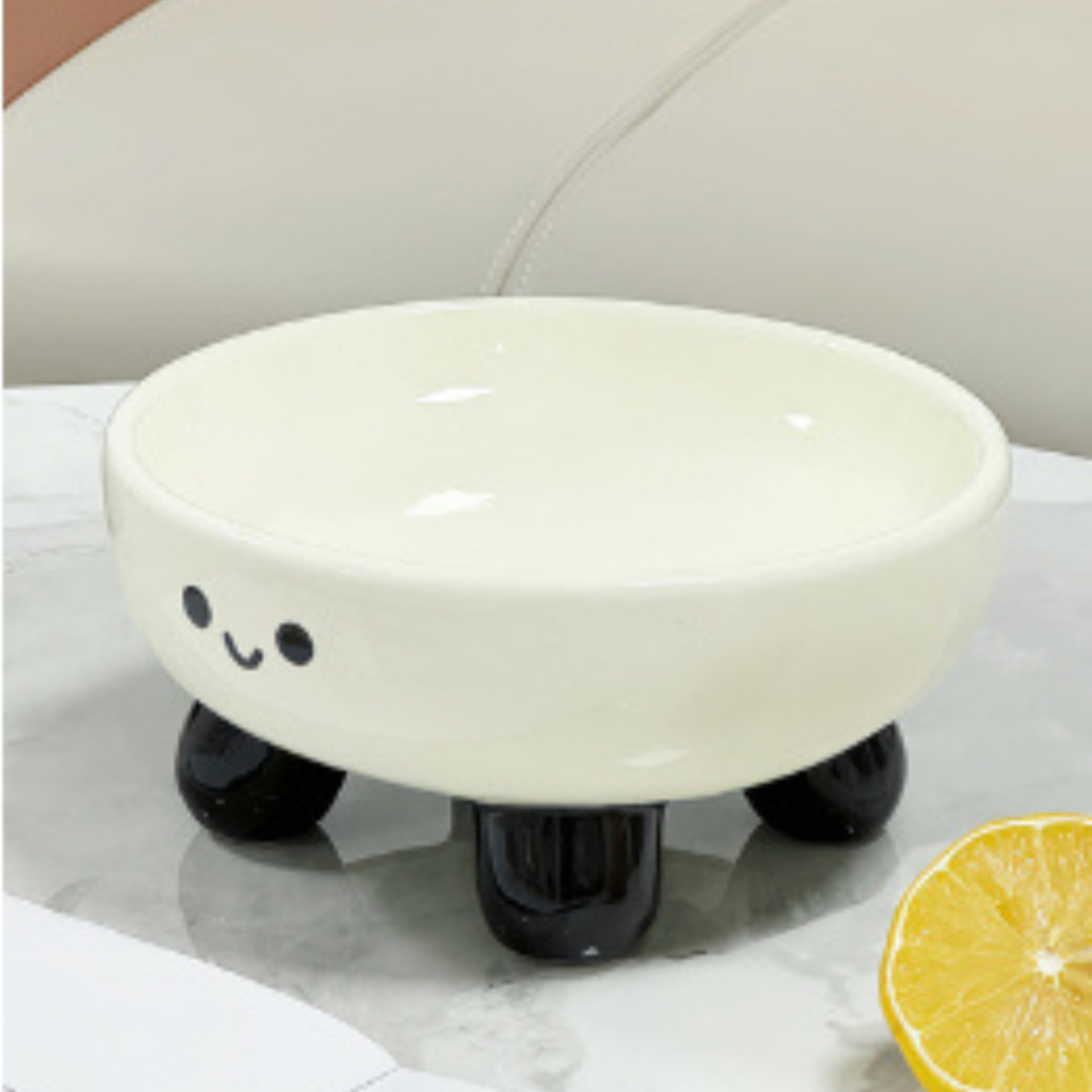 Smiley Three Legs Ceramic Fruit Bowl Collection