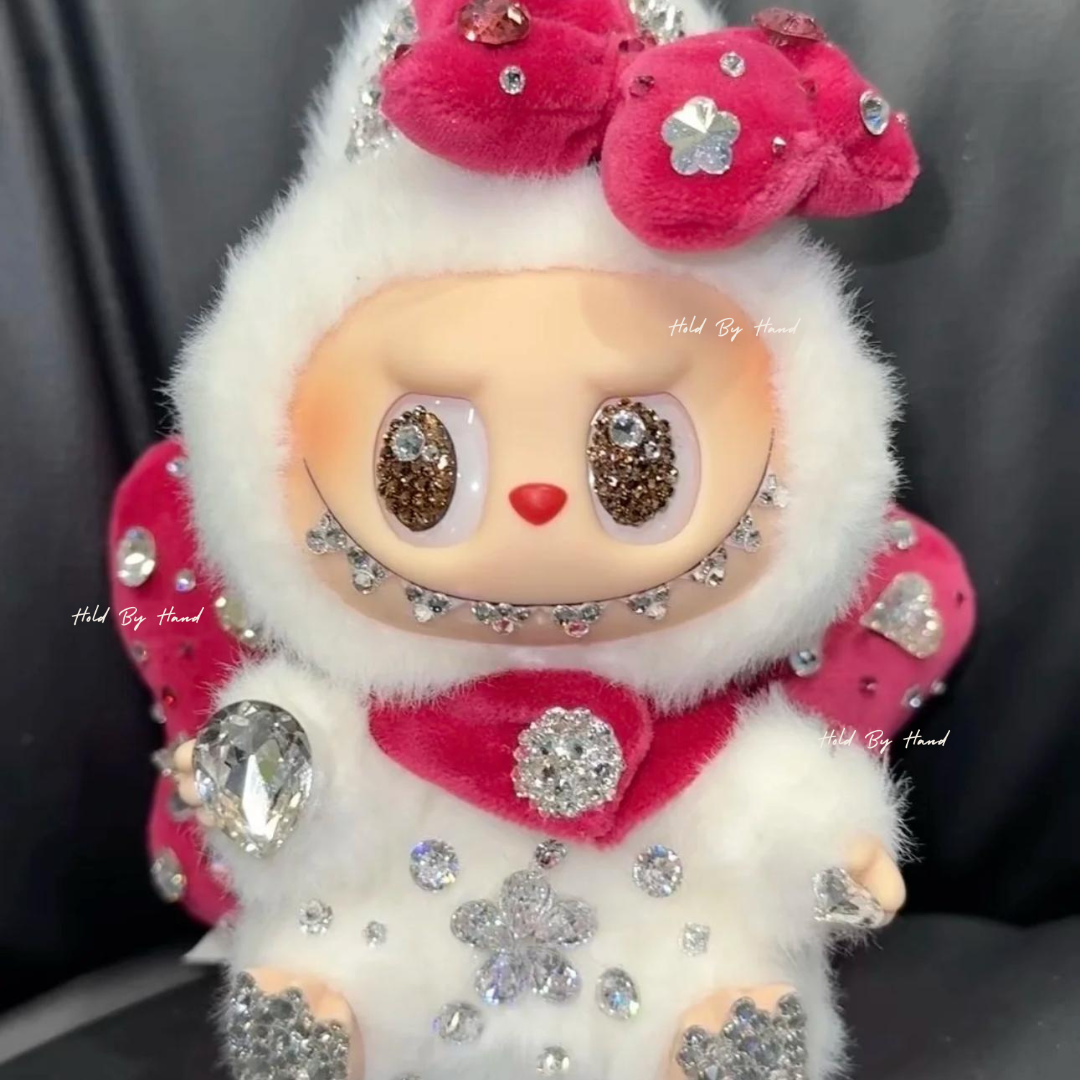 Authentic Pop Mart Labubu Have a Seat Cola Vinyl Plush Customized with Swarovski Crystals – Handmade Collectible
