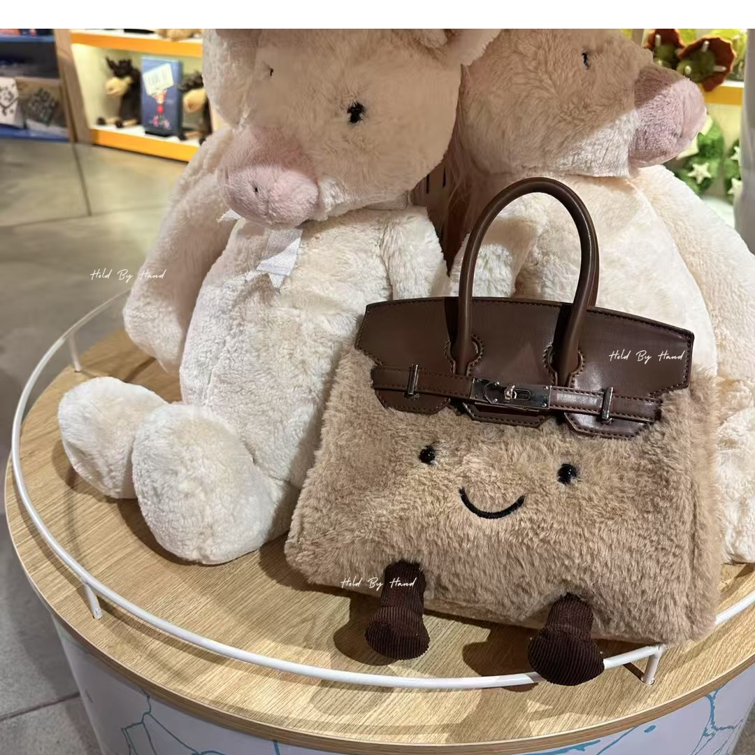 Brown Jellycat Birkin Bag – Hold by Hand