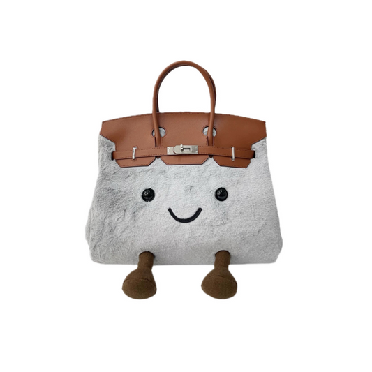 Petite Grey Fluff BK Bag
