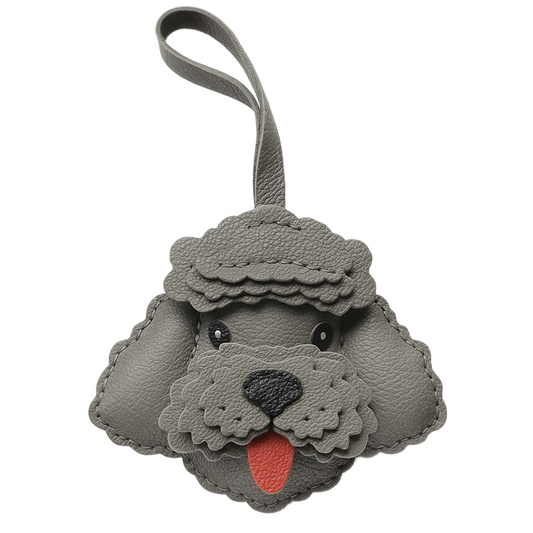 Poodle Handmade Leather Charm