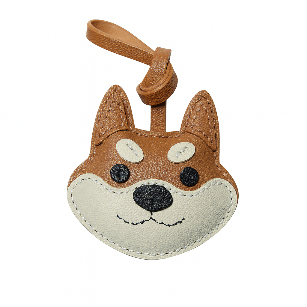 Shiba & Frenchie Handmade Leather Charm