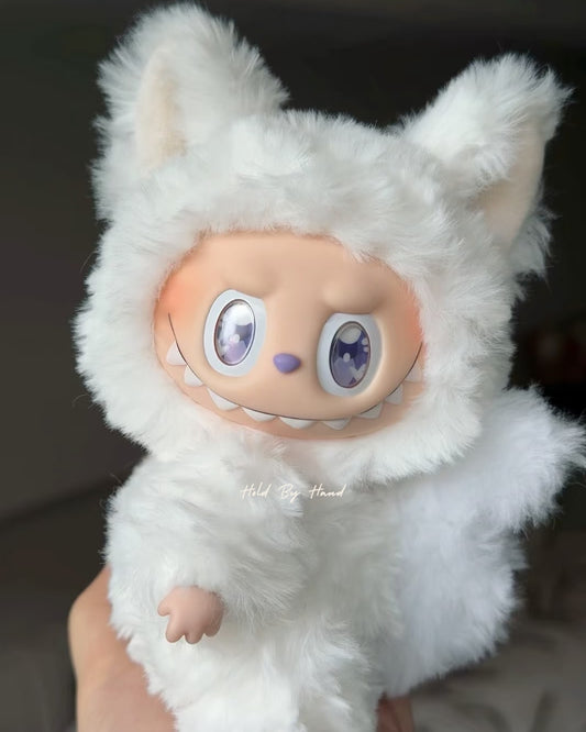 Labubu Custom White Moon Snow – Luxe Winter Fur Edition