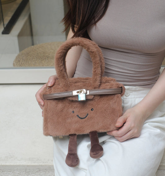 Classic Cocoa Brown Pluffy BK Bag