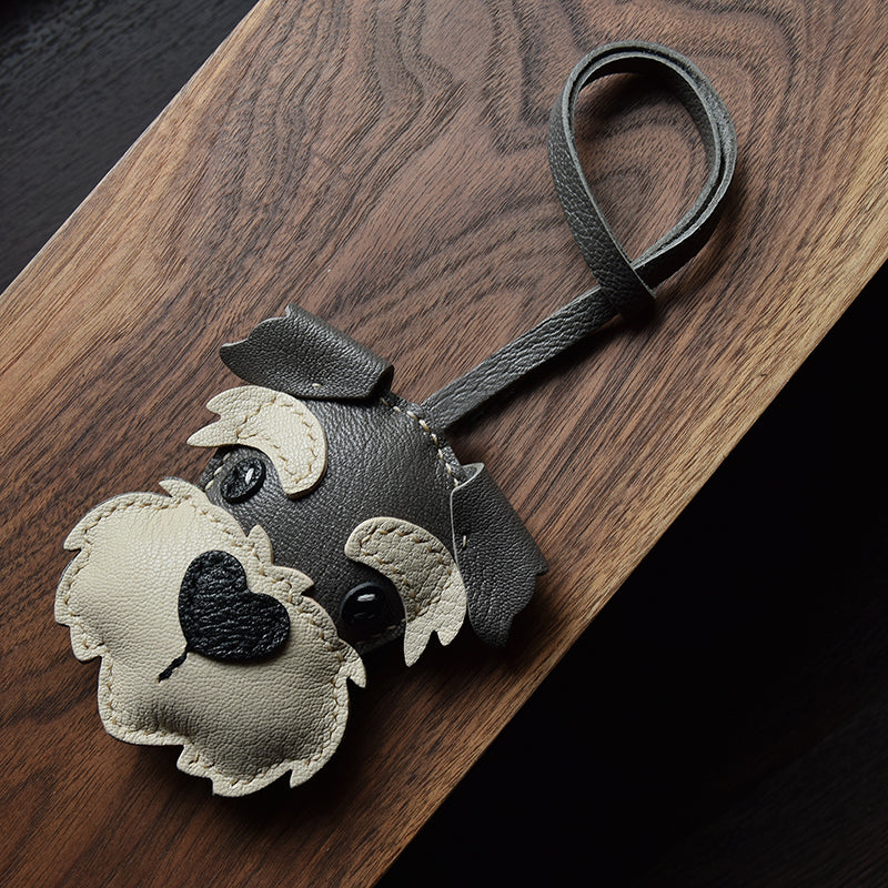 Schnauzer Handmade Leather Charm