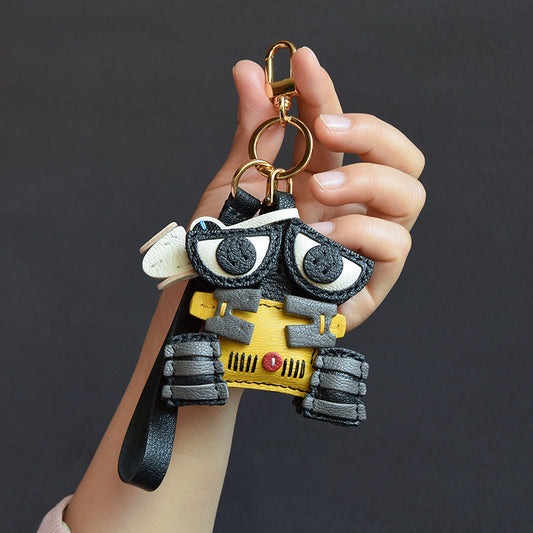 Mini Robot Handmade Leather Charm