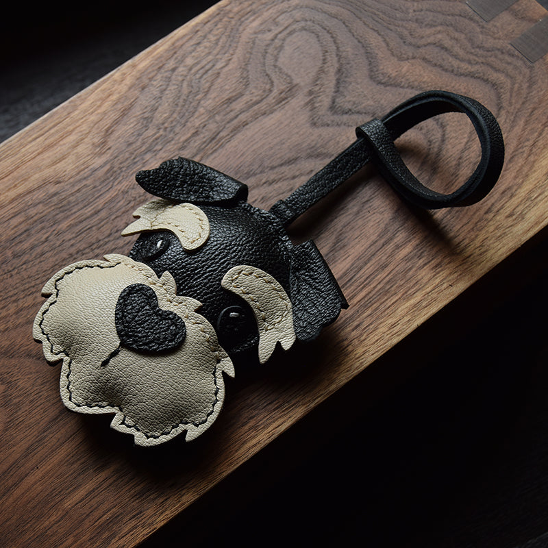 Schnauzer Handmade Leather Charm