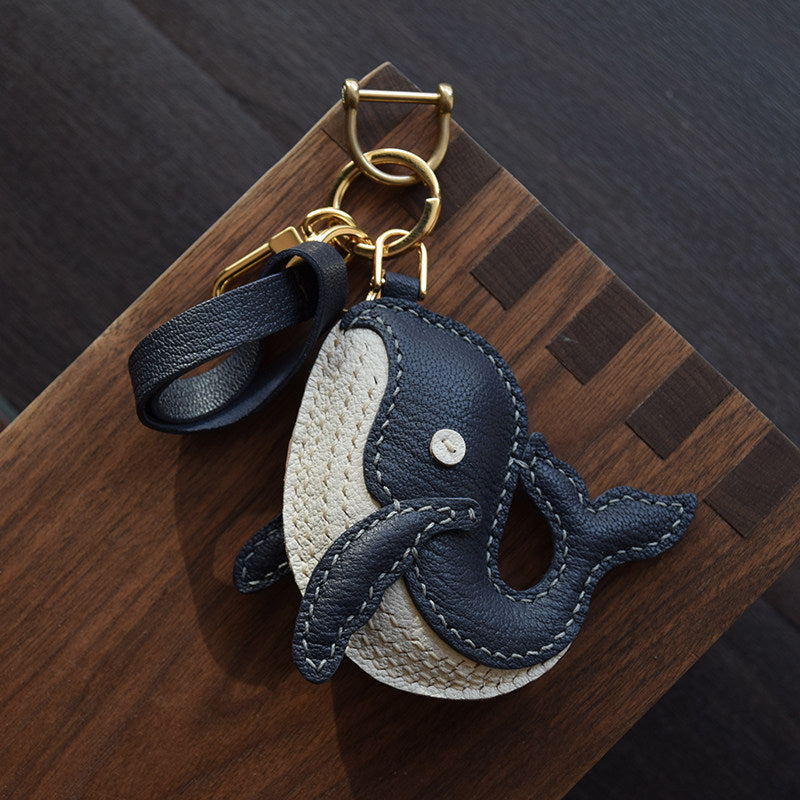 Orca Whale Handmade Leather Charm