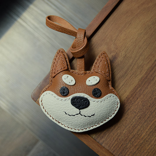 Shiba & Frenchie Handmade Leather Charm