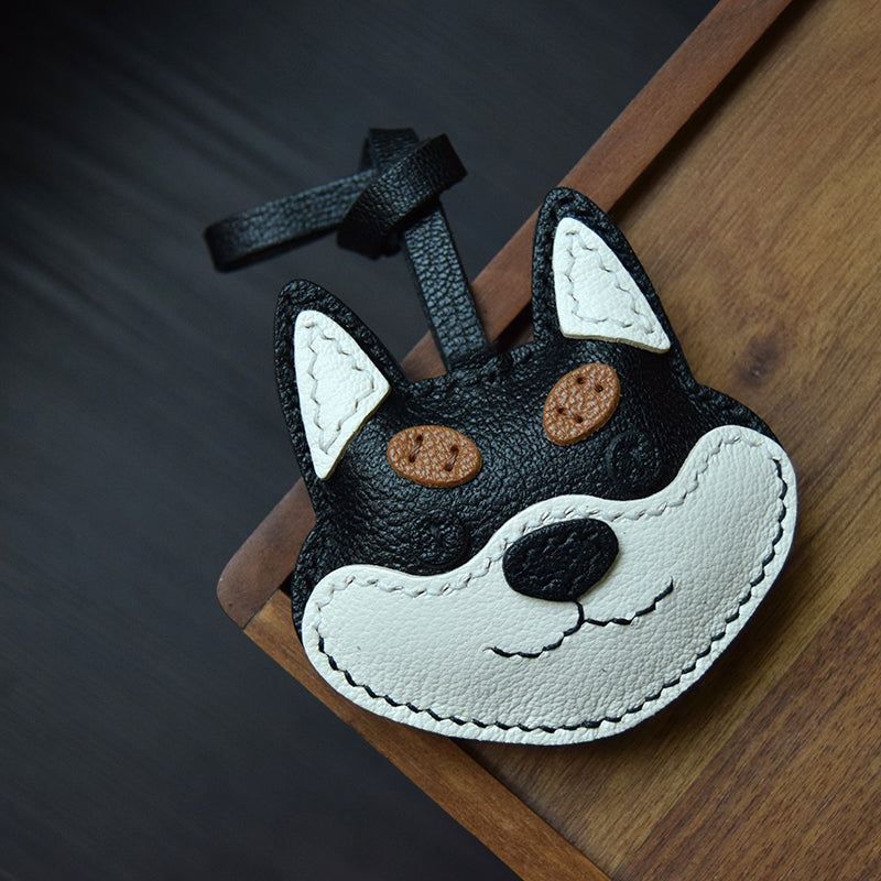 Shiba & Frenchie Handmade Leather Charm