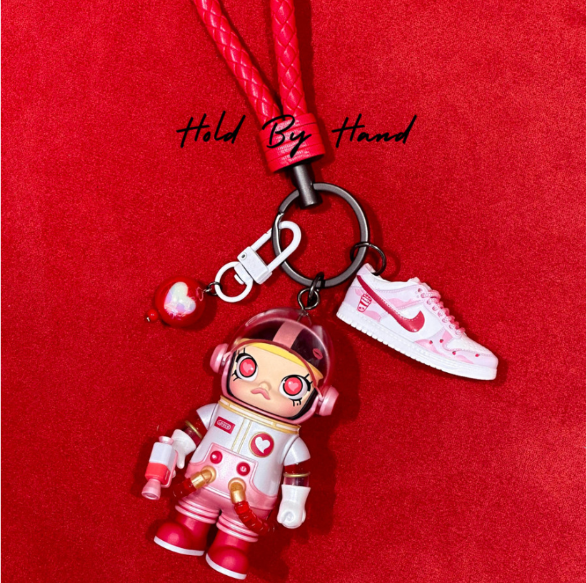 Original Space Molly 100% Pop Mart Keychain Bag Pendant