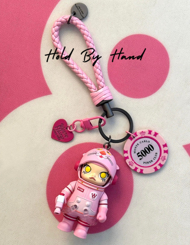 Original Space Molly 100% Pop Mart Keychain Bag Pendant
