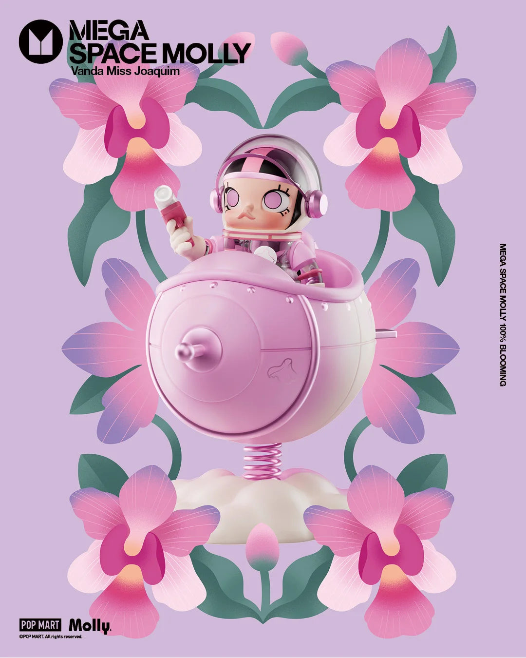Mega Space Molly 100% Blooming Series - Vanda Miss Joaquim Limited Sigapore