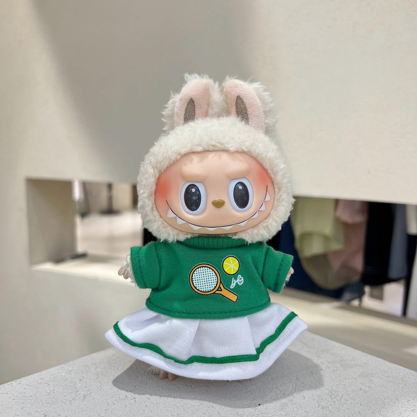 Labubu Green Tennis Handmade Costume Outfit | Fits 15–17cm | Sporty Summer Style