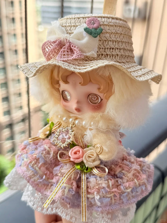Skullpanda Garden Lace Princess – Handmade Spring Picnic Dress | Fits Skullpanda Plush V1 & V2