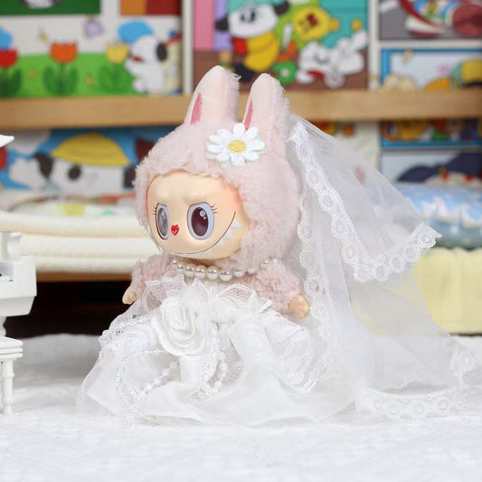 Bride & Groom Labubu Costume Set | Fits 17cm