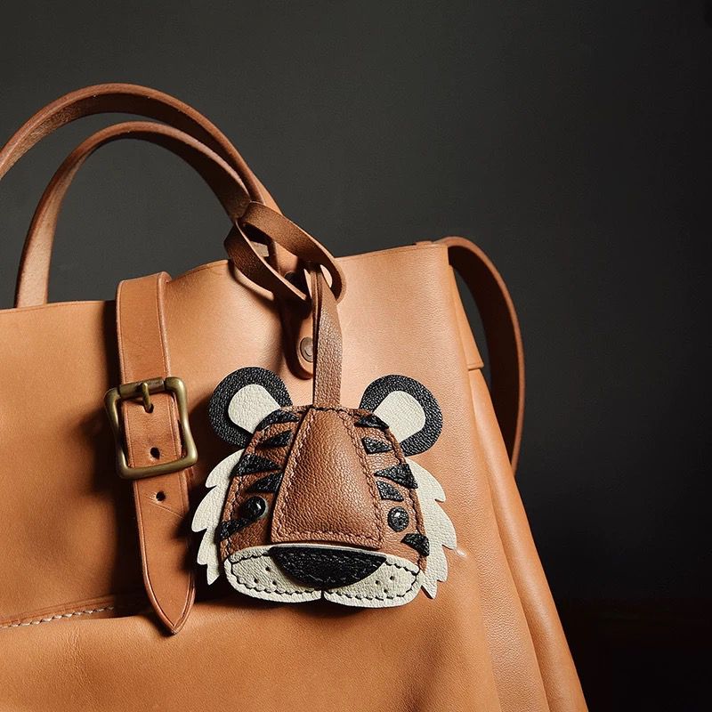 Majestic Tiger Handmade Leather Charm