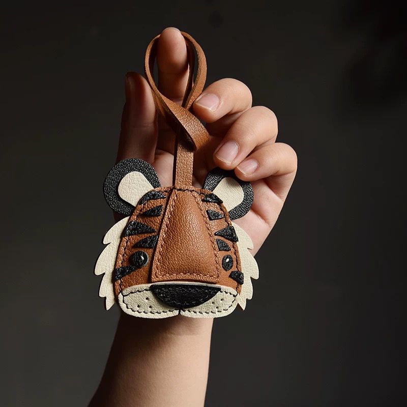 Majestic Tiger Handmade Leather Charm