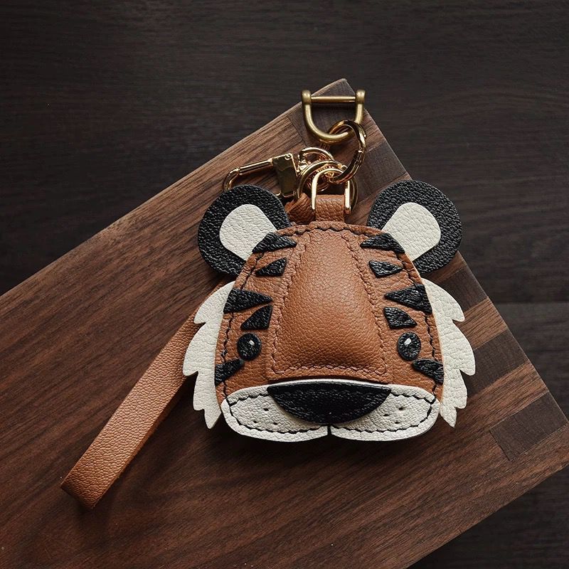 Majestic Tiger Handmade Leather Charm