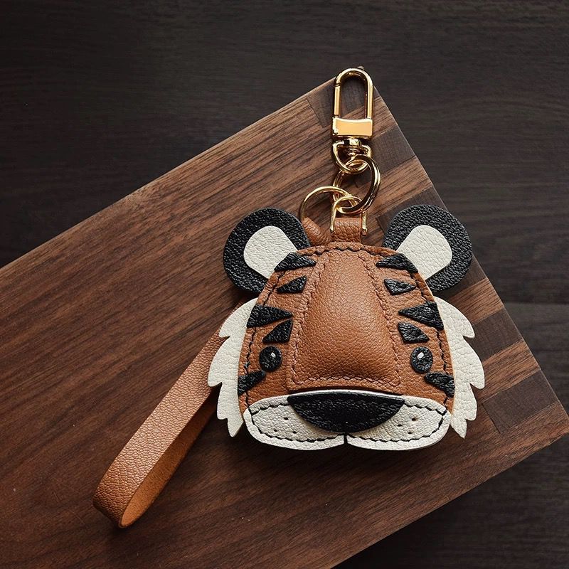 Majestic Tiger Handmade Leather Charm
