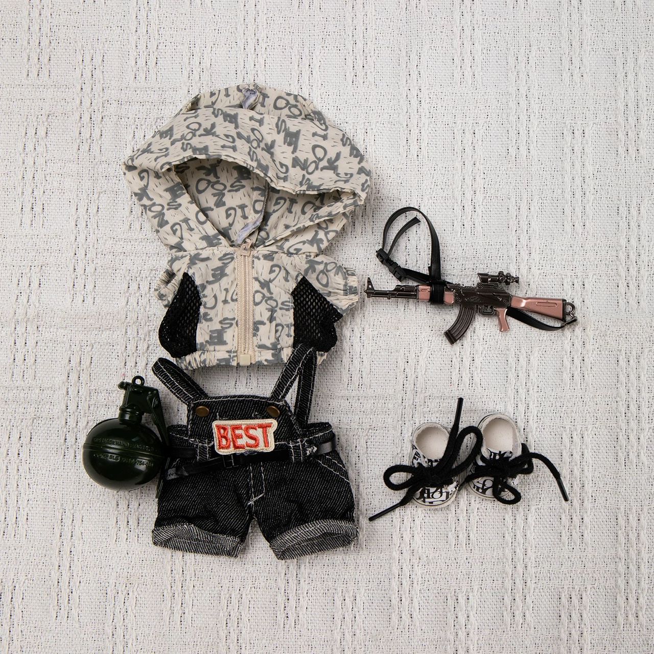 Labubu Elite Strike – Tactical Battle Outfit Set | Fits 17cm Labubu Plush Figures