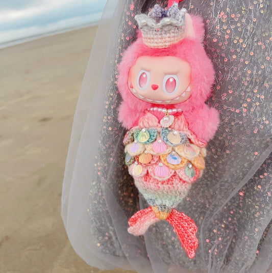 Labubu Mermaid Princess Handmade Costume Outfit | Fits 17cm Labubu Standard Version | Ocean Fantasy Style