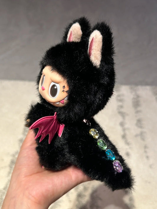 Zimomo Noire Éclair Custom Plush Charm (Original Labubu Base)