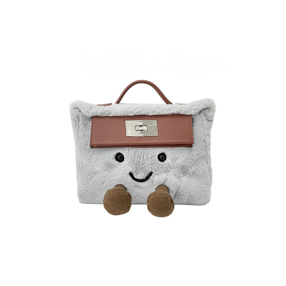 Classic Grey Fluff Mini Bag
