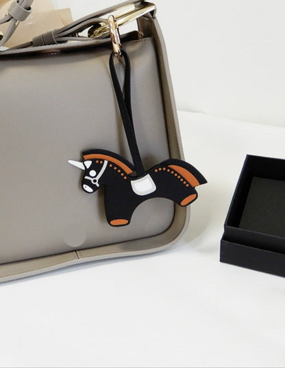 Midnight Stallion Handmade Leather Charm