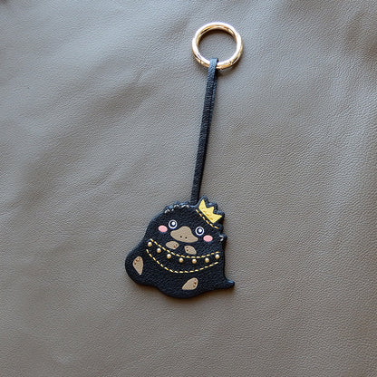Crown Critter Handmade Leather Charm