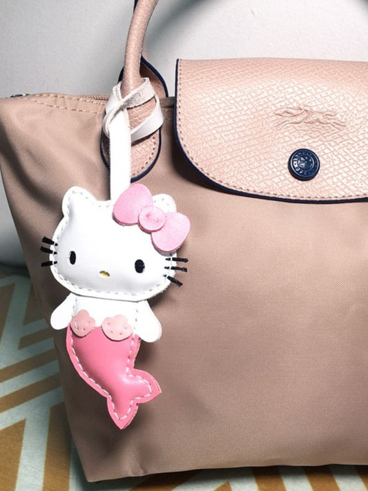 Mermaid Cat Handmade Leather Charm