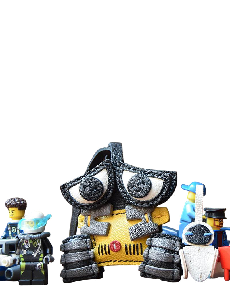 Mini Robot Handmade Leather Charm