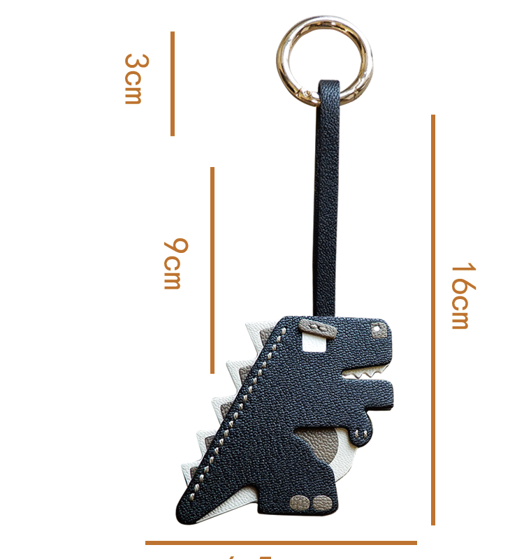 Dino Bite Handmade Leather Charm
